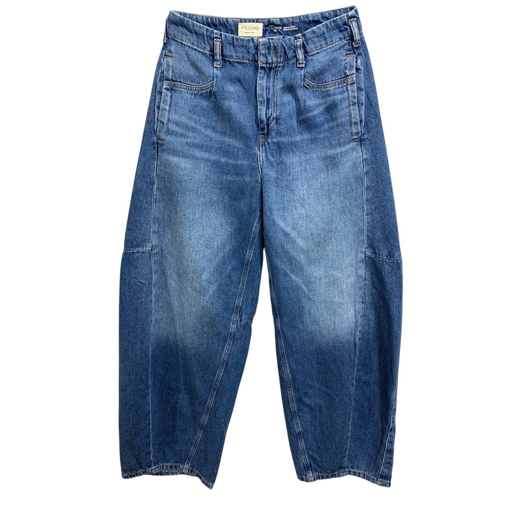 Size 27 Anthropologie Pilcro Georgia Full-Length High-Rise Barrel Jeans